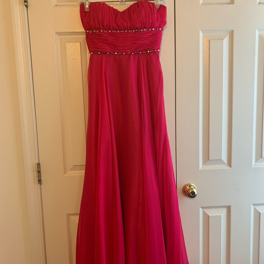 Pink long dress